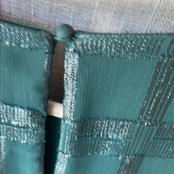 Calvin Klein Green Plaid Dress 3/4 sleeve jewel neck - Picture 5 of 7